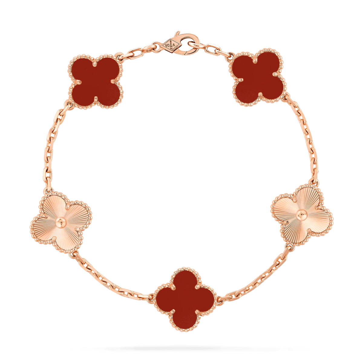 Van Cleef Alhambra 5 Rose Laser Bracelets – hashosh-jewelryy